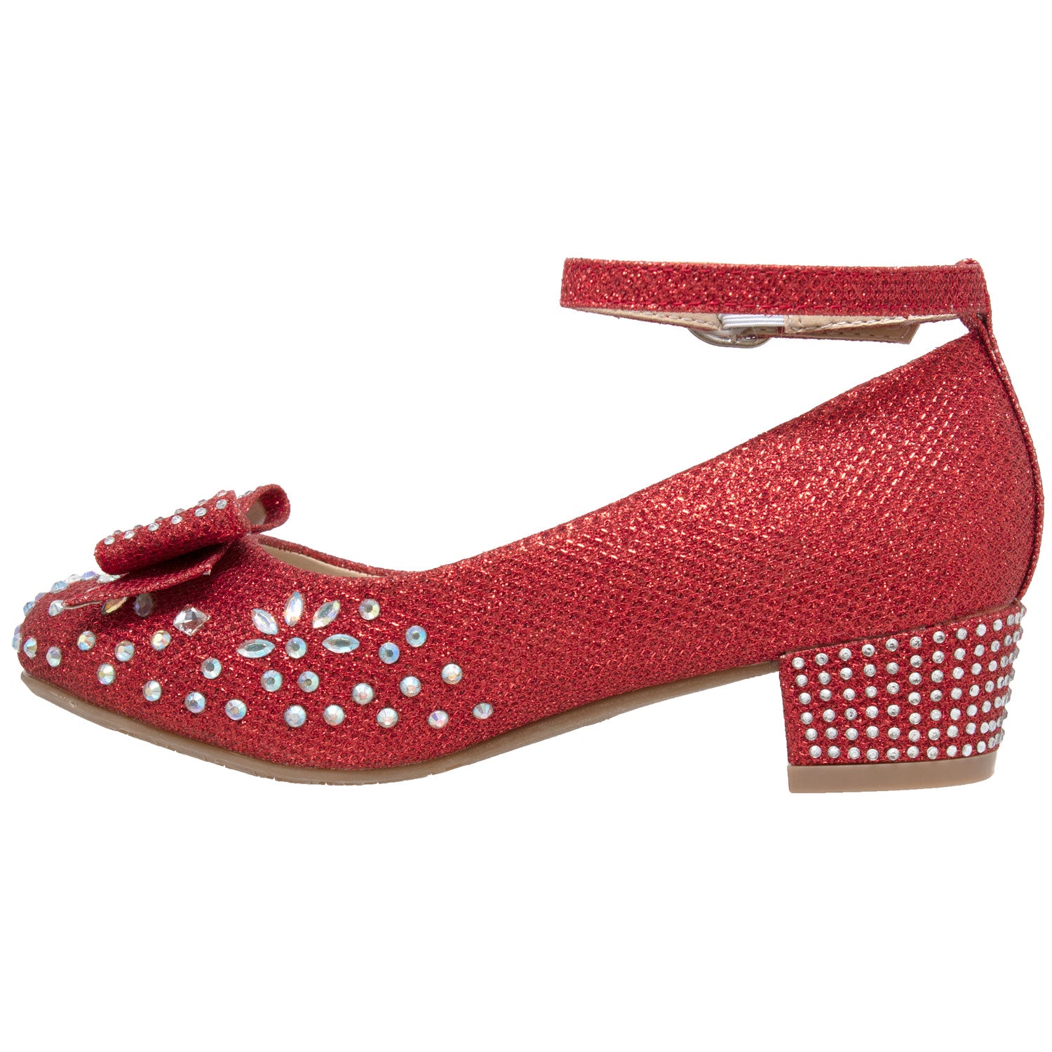 Toddler & Youth Glitter Bow Mary Jane Pump – SOBEYO.COM