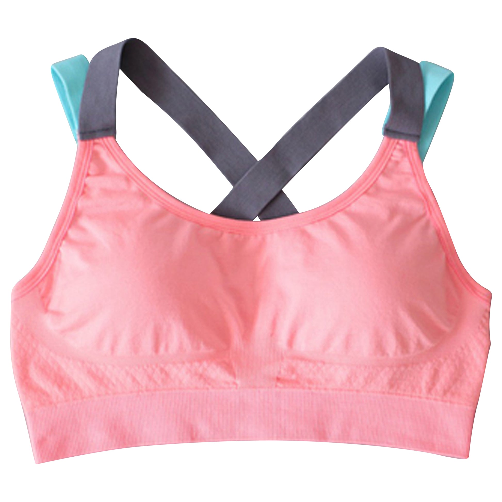 Women's Nylon & Spandex Non-Padded Wire Free Baby Pink Sports Bra (Pack Of  1)