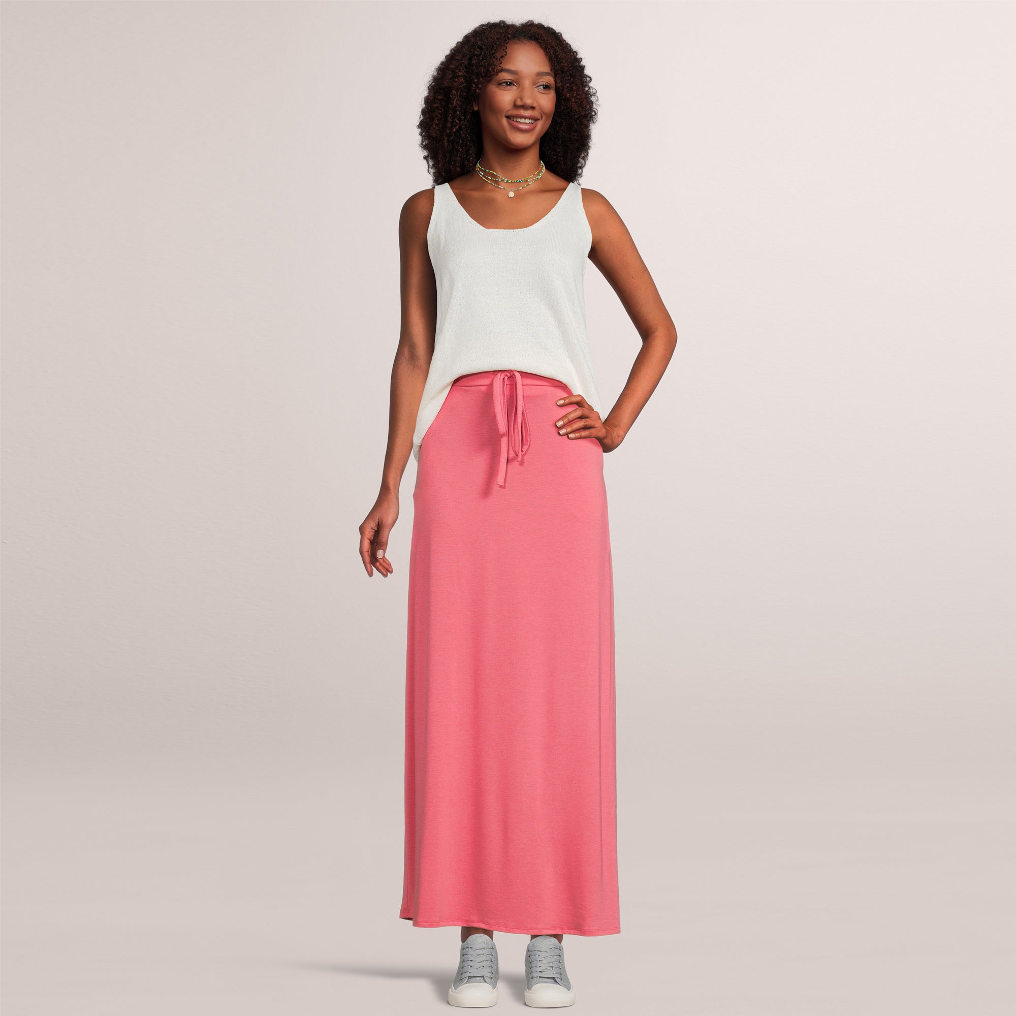 Drawstring skirt with pockets hotsell