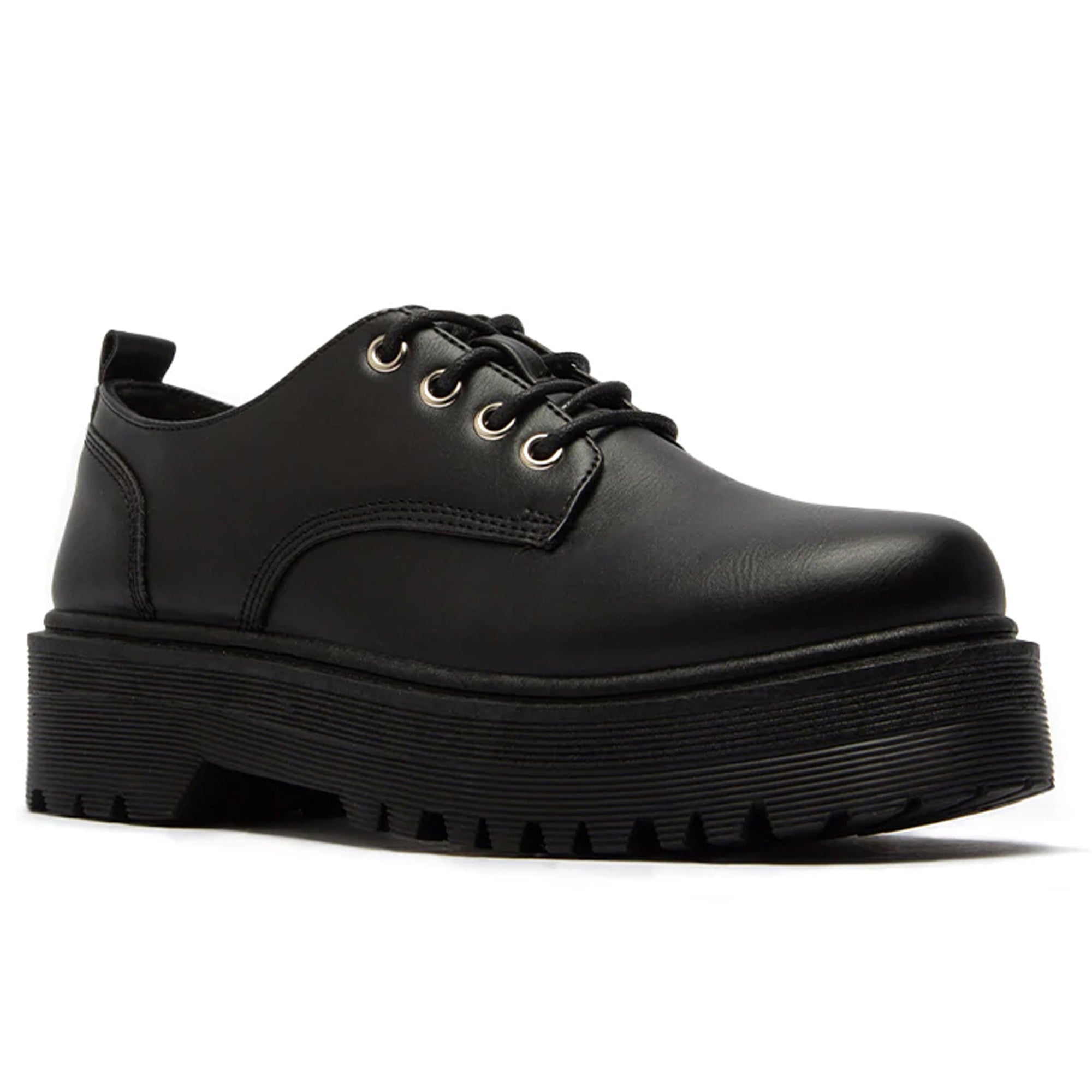 Womens black platform oxford shops shoes