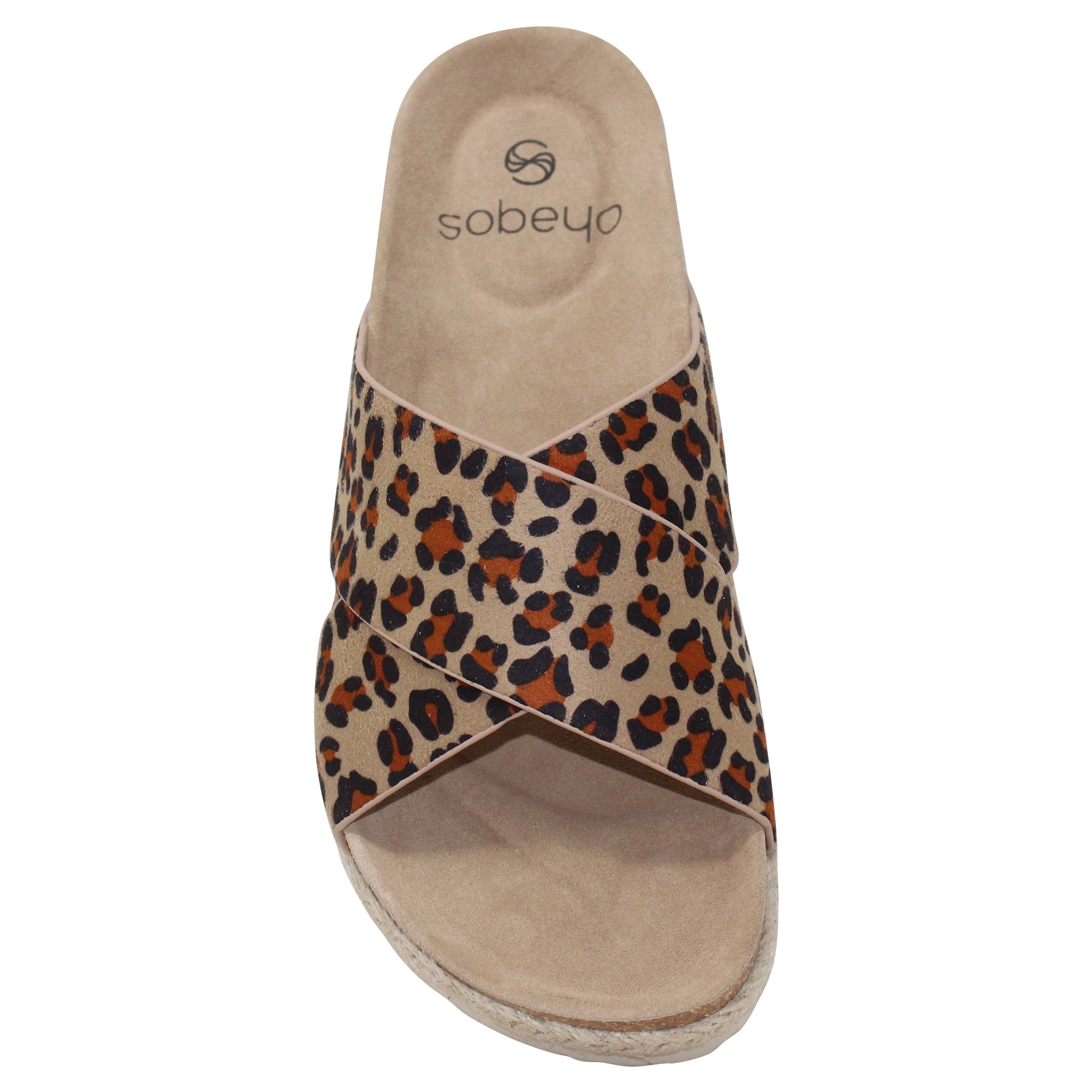 Criss cross hot sale leopard sandals